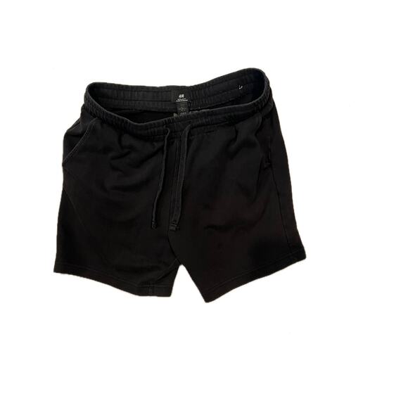 H&M Black Sweat Shorts Mens M - Picture 1 of 3